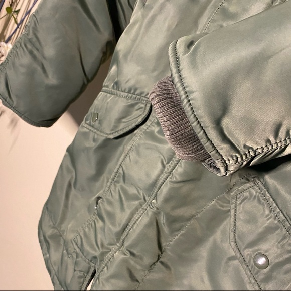 Alpha Industries Altitude Parka Hooded Jacket Coat Alaska Green Womens Size XS - Picture 9 of 12
